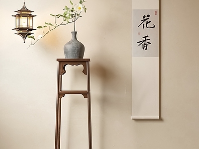 新中式花架 花架 花几