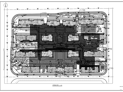 现代庭院 住宅大区景观 施工图