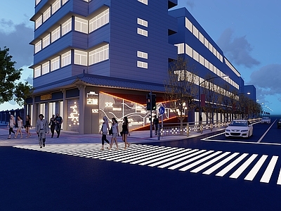 现代新中式商业街 沿街建筑立面改造