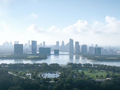 现代其它外景 白天园林院子景观