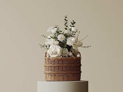 现代中古花艺 现代中古花瓶花艺 新中式花瓶 侘寂风装饰品 极简玻璃花瓶 餐桌陶瓷花瓶