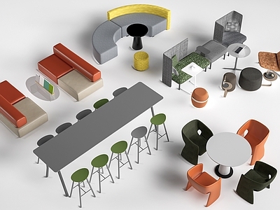 现代其他桌椅 现代茶水间桌椅 休息区桌椅 吧台桌椅 洽谈桌椅