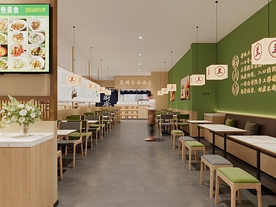 现代新中式中餐厅 快餐厅 中餐厅 小吃店