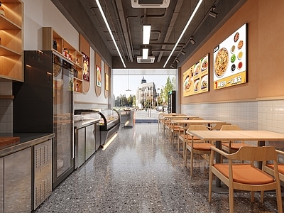 现代快餐店 餐厅 快餐厅 小餐厅
