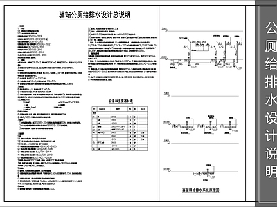 其他给排水 公厕给排水说明 施工图
