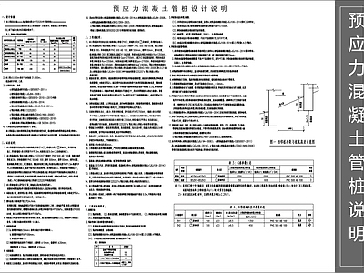 现代设计说明 预应力混凝土管桩 设计说明 施工图