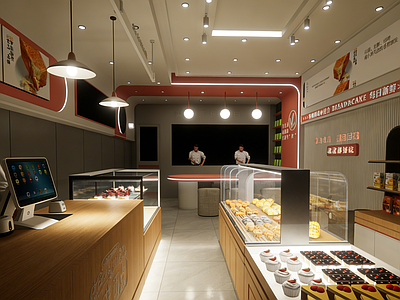现代商业空间 蛋糕店甜品店