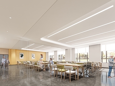 现代简约食堂 食堂 员工餐厅 养老院餐厅