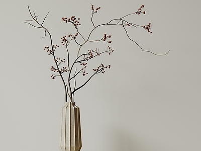 现代中古花艺 现代中古花瓶花艺 新中式花瓶 侘寂风装饰品 极简玻璃花瓶 餐桌陶瓷花瓶