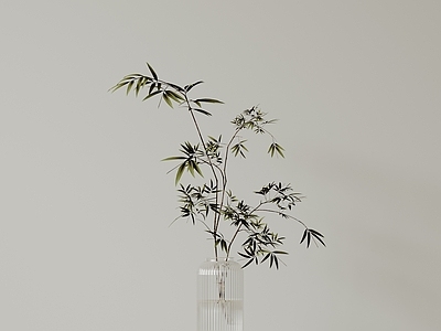 现代中古花艺 现代中古花瓶花艺 新中式花瓶 侘寂风装饰品 极简玻璃花瓶 餐桌陶瓷花瓶