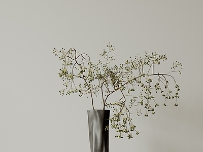 现代极简花艺 现代中古花瓶花艺 新中式花瓶 侘寂风装饰品 极简玻璃花瓶 餐桌陶瓷花瓶