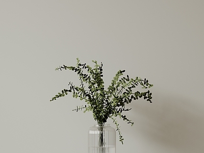 现代中古花艺 现代中古花瓶花艺 新中式花瓶 侘寂风装饰品 极简玻璃花瓶 餐桌陶瓷花瓶