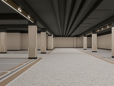 现代其他公共空间 车库 地下室 停车场