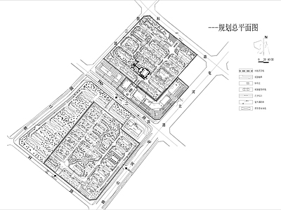 景观平面图 小区规划总平图 庭院平面图 彩平图 施工图