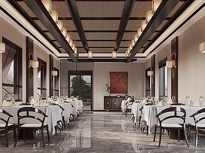 新中式其他餐饮空间 餐厅 自助餐厅 西餐厅
