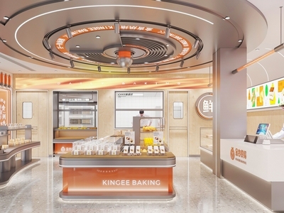 现代网红蛋糕甜品面包店