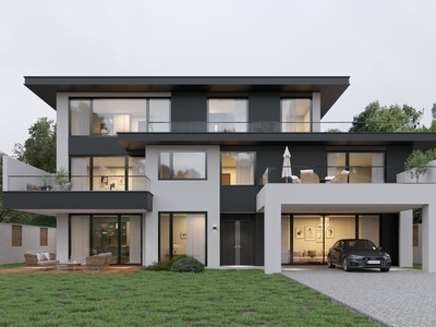 现代别墅外观 现代别墅建筑外观 现代自建房 院墙