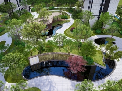 SU悬赏模型 现代风格居住区景观   住宅景观