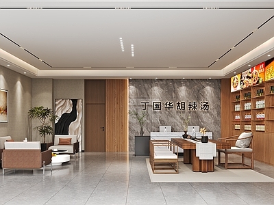 现代其他餐饮空间 胡辣汤展厅 胡辣汤休闲区 胡辣汤店 餐饮展厅