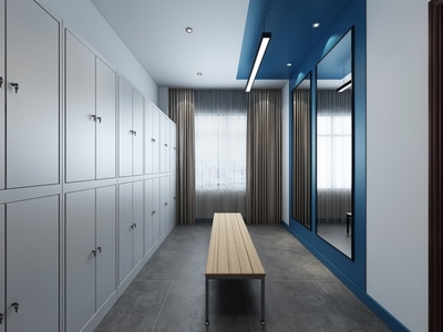 现代公共更衣室