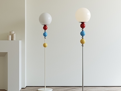 现代奶油落地灯 儿童落地灯 简约落地灯 球形落地灯