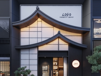 新中式门头 新中式门头 酒店门头 茶馆门头 会所门头 饭店门头