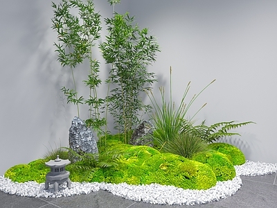 现代庭院 现代室内景观 庭院景观 天井景观 枯山水小品 新中式室内景观