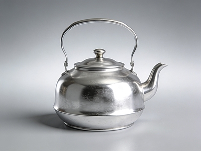 茶具 纯银茶壶 美陈 AIGC 水壶