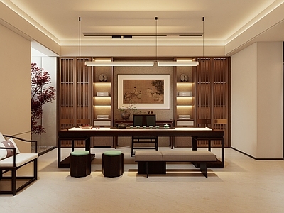 新中式中式茶室 会所茶室