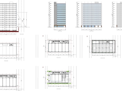 现代办公楼建筑 写字楼建筑图纸 办公楼平面图 高层办公楼 多层办公楼 施工图