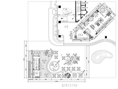 现代其他餐饮空间 室外餐厅 室内餐厅 施工图