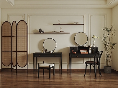 复古妆台妆凳 复古梳妆台