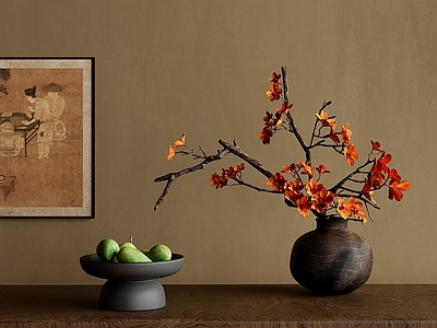 中古侘寂花艺 花束花卉 插花 干支