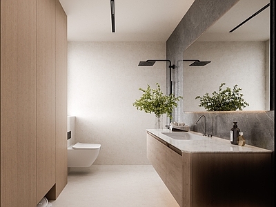 现代极简卫生间 现代卫生间