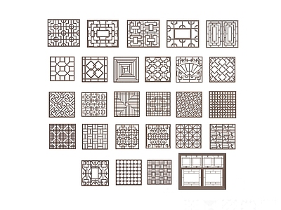 其他生活用品 窗框 木窗 窗户雕花