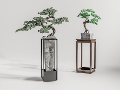 新中式松树盆栽 盆景