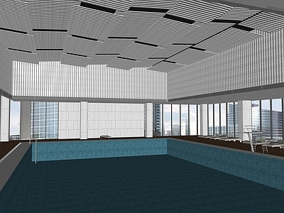 现代体育建筑 室内游泳池
