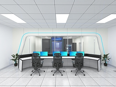 现代监控室 监控室 控制室