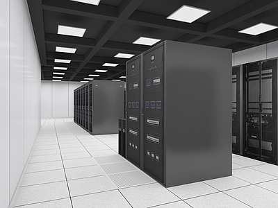 现代其他公共空间 机房 机柜 配电柜