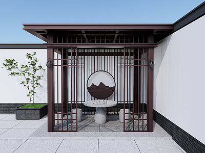 新中式小公建 阳光房 岗亭 凉亭 铝艺凉亭