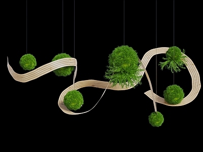 现代其他景观 苔藓球 苔藓景观 室内景观 景观组合摆件 绿植苔藓球造景