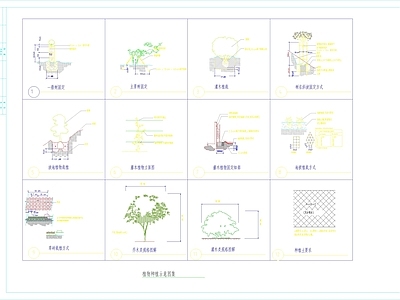 现代绿植 植物布置图 施工图