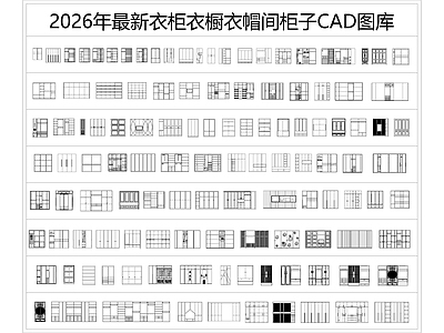 现代柜子 衣柜 衣橱 鞋柜 储物柜 衣帽间柜子 施工图