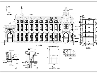 现代办公楼建筑 社保局办公楼建筑 施工图