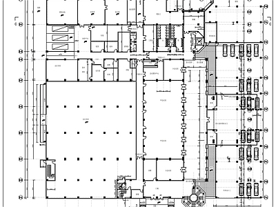 现代办公楼建筑 1层9256平米 会议中心建施 施工图