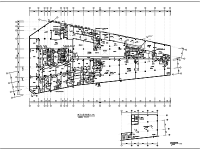 现代办公楼建筑 29层57655 平米办公写字楼 施工图