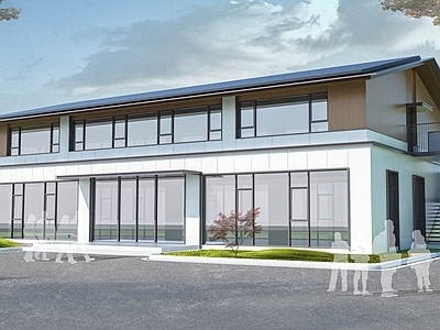 新中式现代办公楼 多层办公楼 接待中心 游客中心 售票建筑 会所