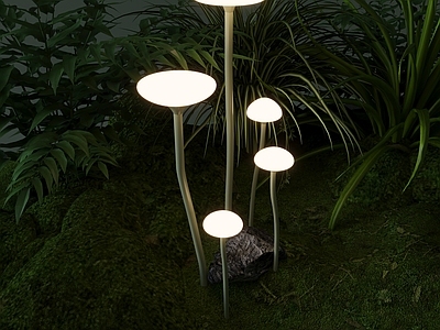 现代其他灯具 蘑菇造型的装饰灯 景观氛围灯