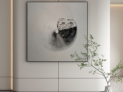 现代侘寂挂画 油画 书房挂画 茶室挂画 客厅挂画 玄关挂画