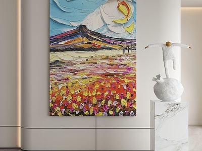 现代侘寂挂画 油画 书房挂画 茶室挂画 客厅挂画 玄关挂画